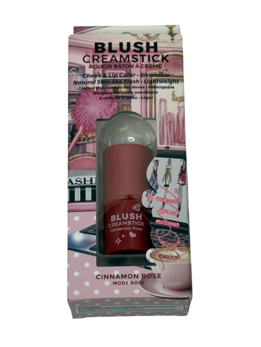 Ioni The Boss Blush Creamstick Cinnamon Rose Cheek Lip Color 0.14oz New